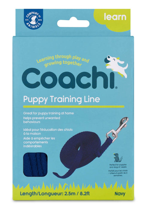 Coachi Puppy Training Line Navy 2.5m - Jeffers - Animal & Pet Supplies > Pet Training Aids