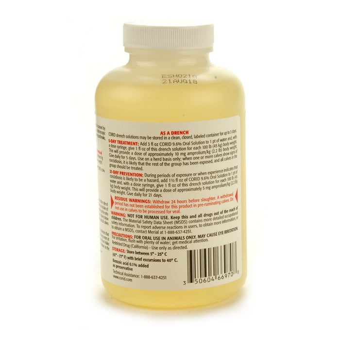 Corid Solution (Amprolium 9.6%) - Jeffers - Animal Health & Wellness > Medicine