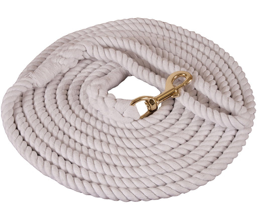 Cotton Lunge Line, 1/2' x 25' w/ brass - plated bolt snap - Jeffers - Horse Supplies > Horse Supplies