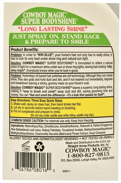 Cowboy Magic Super Bodyshine - Jeffers - Horse Supplies > Horse Grooming