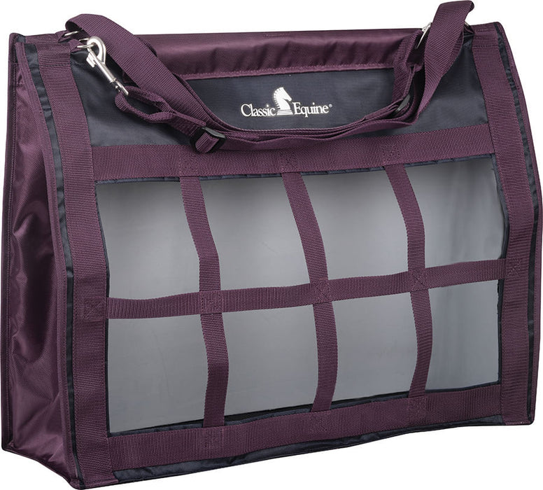 Classic Equine Top Load Hay Bags, Patterns - Navy/Blackberry  