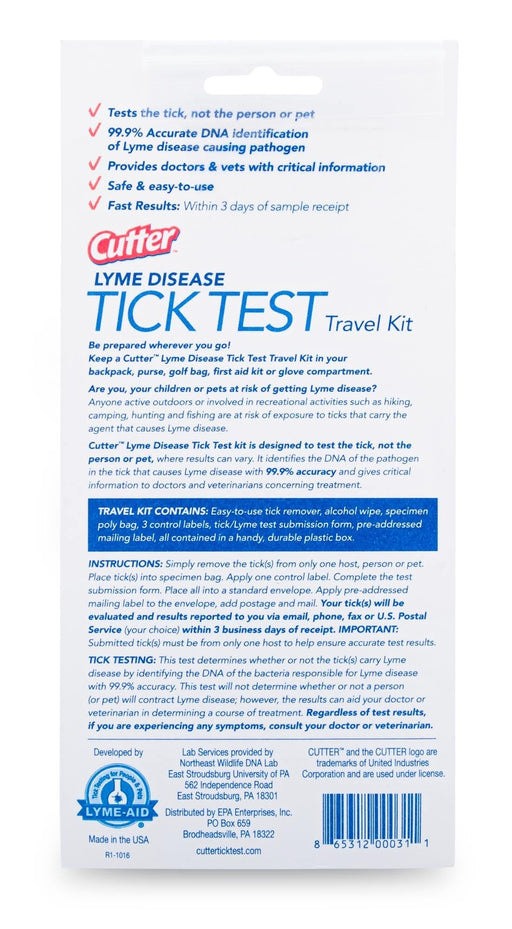 Cutter Lyme Disease Tick Test - Jeffers - Animal Health & Wellness > Flea & Tick Control