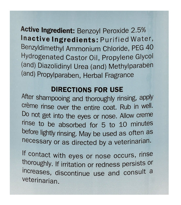 Davis Benzoyl Peroxide Creme Rinse - Jeffers - Animal & Pet Supplies > Pet Grooming