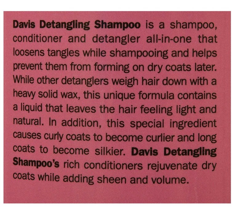 Davis Detangling Shampoo - Jeffers - Animal & Pet Supplies > Pet Grooming > Pet Shampoo & Conditioner