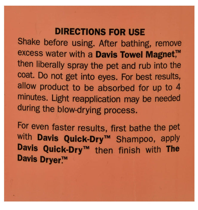 Davis Quick - Dry Spray - Jeffers - Animal & Pet Supplies > Pet Grooming