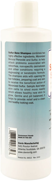 Davis Sulfur Benz (Benzoyl Peroxide) Shampoo - Jeffers - Animal & Pet Supplies > Pet Grooming > Pet Shampoo & Conditioner