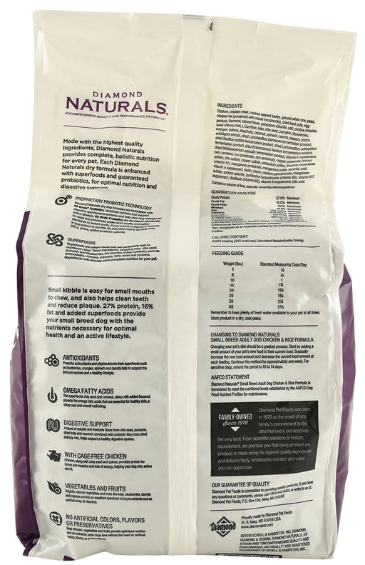 Diamond Naturals Chicken & Rice Small Breed Formula Dog Food - Jeffers - Dog Supplies > Dog Food > Dry Dog Food