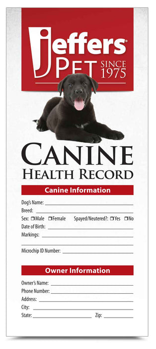 Dog Health Records, 10 pk - Jeffers - Animal Health & Wellness > Medical Supplies