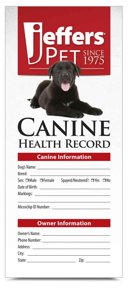 Dog Health Records, 10 pk - Jeffers - Animal Health & Wellness > Medical Supplies