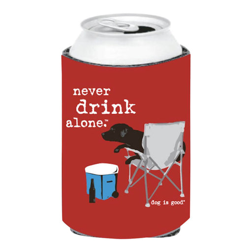 Dog is Good Can Koozie, Never Drink Alone, Red - Jeffers - Home Goods & Gifts > Kitchen