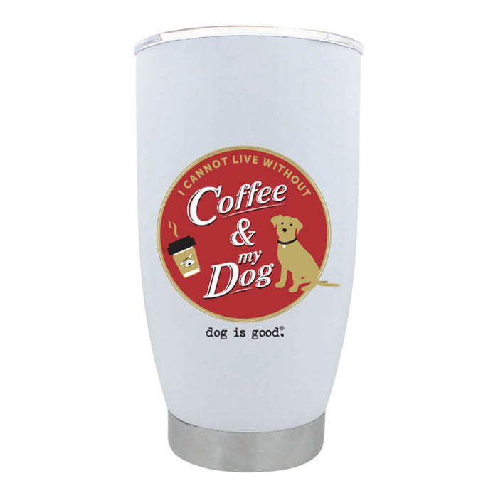 Dog is Good Stainless Steel Tumbler, Coffee and My Dog, 16 oz - Jeffers - Home Goods & Gifts > Kitchen