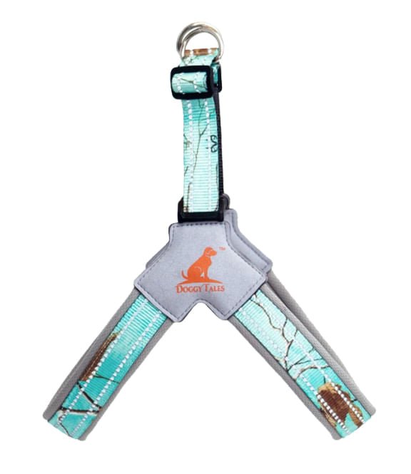 Doggy Tales Realtree Step In V Harness, Sea Glass - Jeffers - Dog Supplies > Dog Apparel > Dog Collars, Harnesses, & Leashes