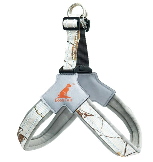 Doggy Tales Realtree Step In V Harness, Snow - Jeffers - Dog Supplies > Dog Apparel > Dog Collars, Harnesses, & Leashes