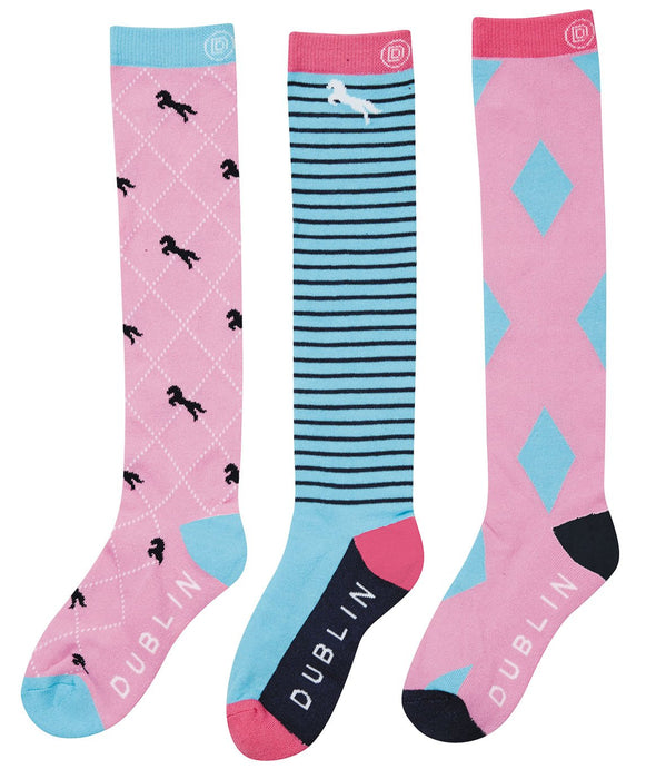 Dublin Rosa 3 - Pack Socks - Jeffers - Horse Supplies > Riding Apparel & Accessories