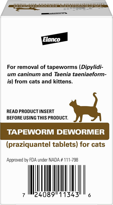 Elanco Tapeworm Cat Dewormer, 3 tablets - Jeffers - Animal Health & Wellness > Medicine