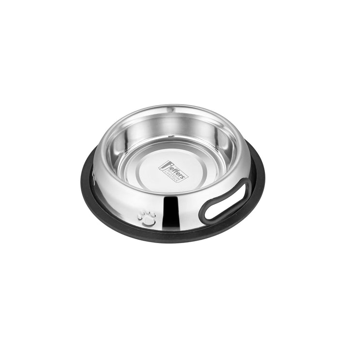 Embossed No - Tip Anti - Skid Stainless Steel Bowls - Jeffers - Animal & Pet Supplies > Pet Bowls, Feeders & Waterers