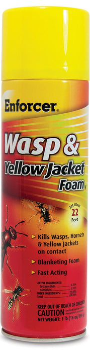 Enforcer Wasp & Yellow Jacket Foam, 16 oz - Jeffers - Animal Health & Wellness > Fly & Insect Control