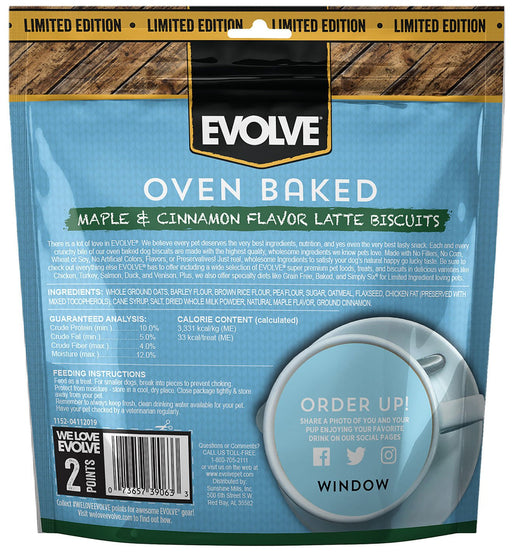 Evolve Limited Edition Maple & Cinnamon Flavor Latte Biscuits - Jeffers - Dog Supplies > Dog Treats > Biscuits & Baked Treats