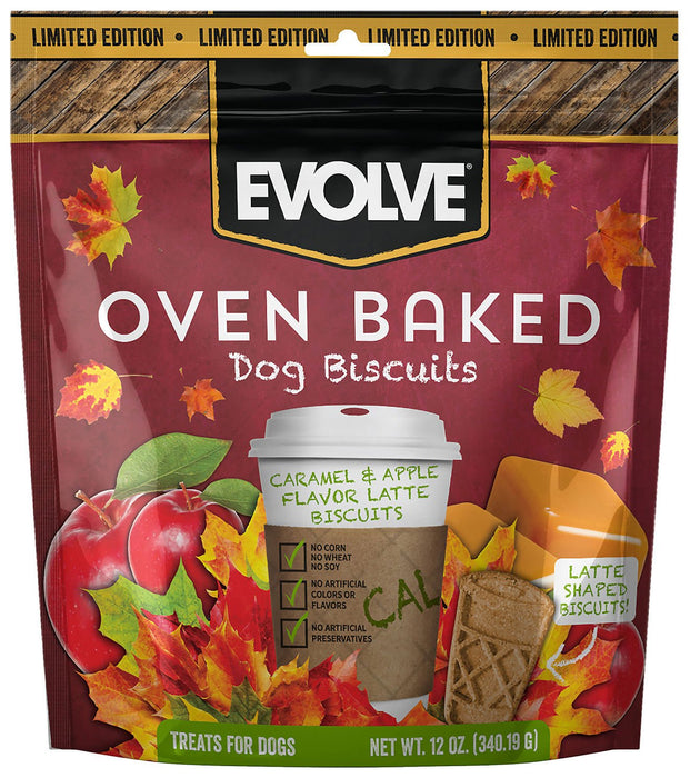 Evolve Oven Baked Caramel Apple Latte Biscuits - Jeffers - Dog Supplies > Dog Treats > Biscuits & Baked Treats