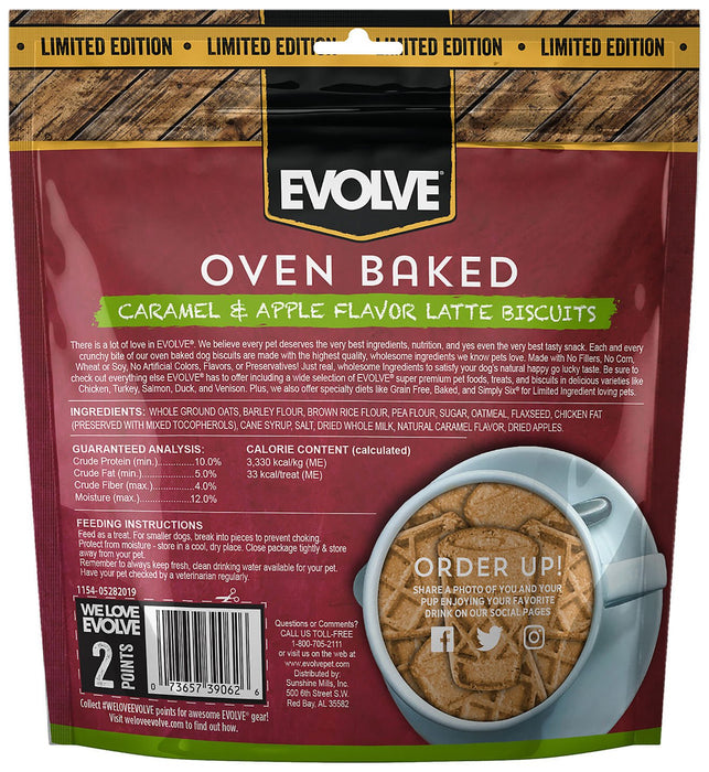 Evolve Oven Baked Caramel Apple Latte Biscuits - Jeffers - Dog Supplies > Dog Treats > Biscuits & Baked Treats