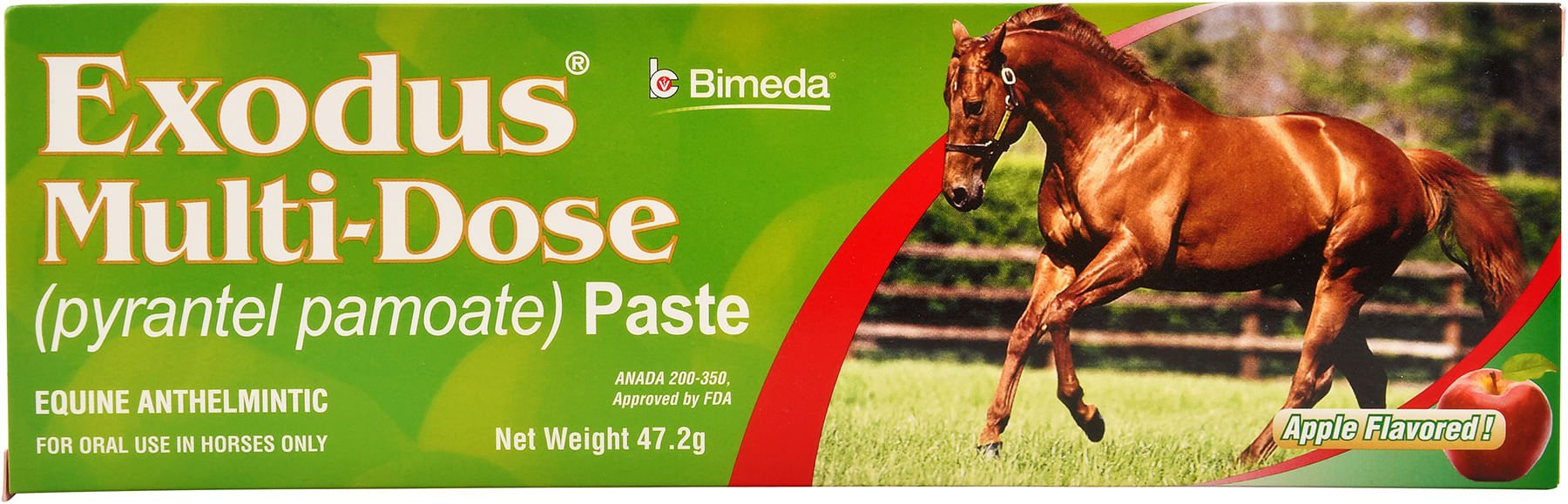 Exodus Multi - Dose Horse Dewormer Paste, 2 - dose - Jeffers - Animal Health & Wellness > Medicine