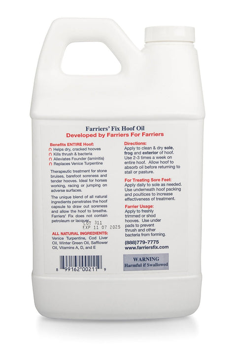 Farriers' Fix Hoof Oil - Jeffers - Animal Health & Wellness > Foot & Hoof Care