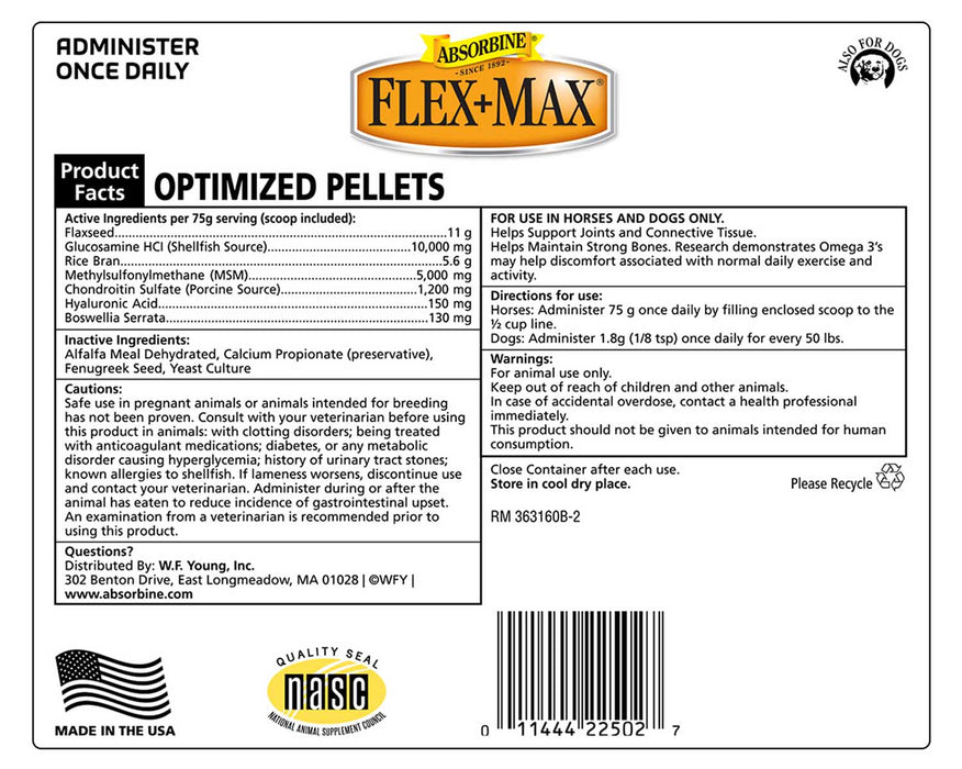 FLEX+MAX Pellets - Jeffers - Animal Health & Wellness > Joint Health