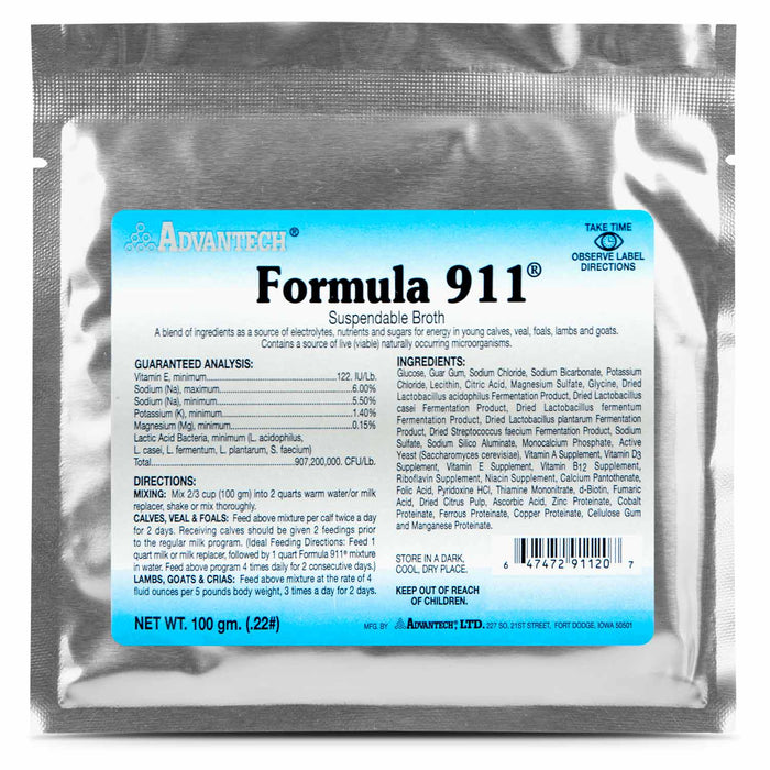 Formula 911 Suspendable Broth (100 gram pk) - Jeffers - Animal Health & Wellness > Vitamins & Supplements