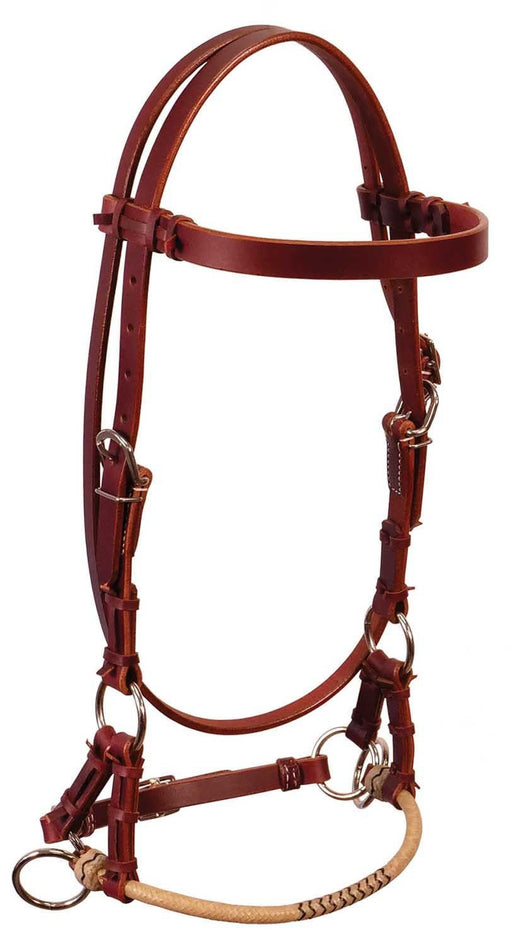 Fully Adjustable Rawhide Side Pull - Jeffers - Horse Supplies > Horse Tack > Bridles & Headstalls