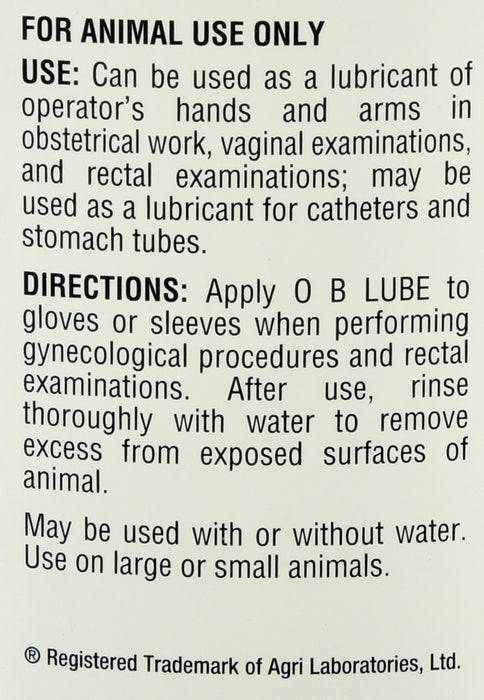 Generic OB Lubricant - Jeffers - Animal Health & Wellness > Breeding Supplies