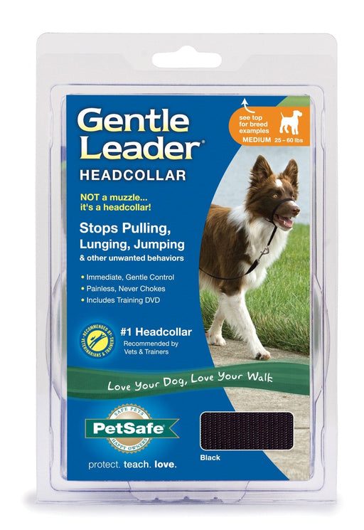 Gentle Leader Headcollar, Medium (25 - 60 lb) - Jeffers - Dog Supplies > Dog Apparel > Dog Collars, Harnesses, & Leashes