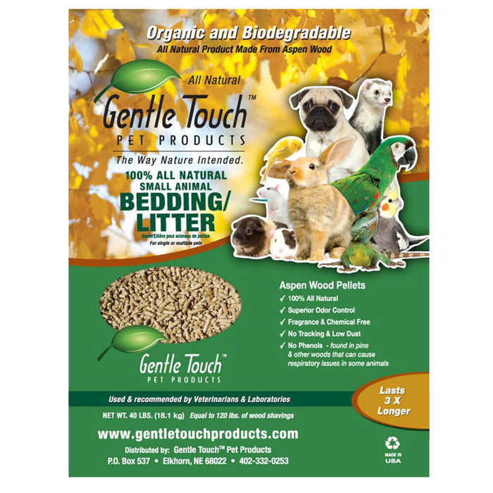 Gentle Touch Bedding/ Aspen Pellets, 40 lbs - Jeffers - Animal & Pet Supplies > Animal & Pet Supplies