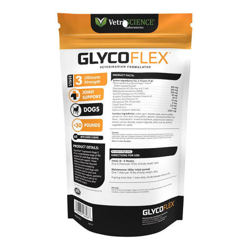 Glyco Flex 3 Joint Support for Small Dogs, 60 Bite - Sized Chews - Jeffers - Animal Health & Wellness > Joint Health