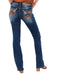 Grace in LA Cactus Scene Embroidered Mid Rise Bootcut Jeans - Jeffers - Women > Women's Clothing > Women's Jeans, Pants, Shorts