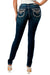 Grace in LA Steer Head Embellished Mid Rise Skinny Jeans - Jeffers - Women > Women's Clothing > Women's Jeans, Pants, Shorts