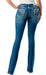 Grace in LA Wing Embroidered Mid Rise Bootcut Jeans - Jeffers - Women > Women's Clothing > Women's Jeans, Pants, Shorts