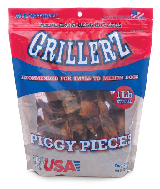 Grillerz Smoked Piggy Ear Pieces, 1 lb - Jeffers - Dog Supplies > Dog Treats