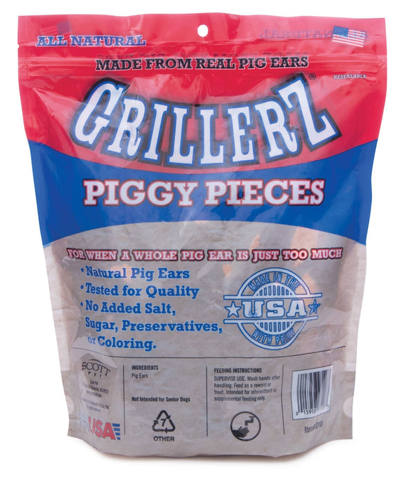 Grillerz Smoked Piggy Ear Pieces, 1 lb - Jeffers - Dog Supplies > Dog Treats