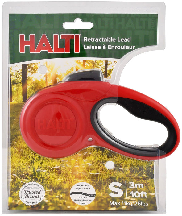 Halti Retractable Lead, Red - Jeffers - Dog Supplies > Dog Apparel > Dog Collars, Harnesses, & Leashes