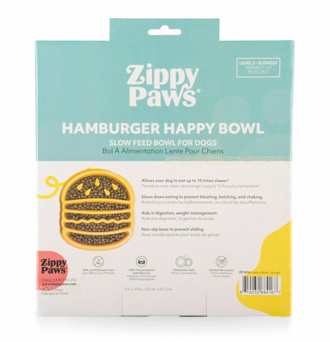 Happy Bowl, Hamburger - Jeffers - Animal & Pet Supplies > Pet Bowls, Feeders & Waterers