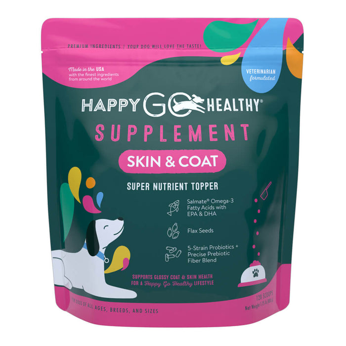 Happy Go Healthy Skin and Coat Supplement for Dogs - Jeffers - Animal Health & Wellness > Vitamins & Supplements