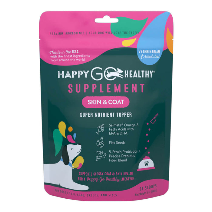 Happy Go Healthy Skin and Coat Supplement for Dogs - Jeffers - Animal Health & Wellness > Vitamins & Supplements