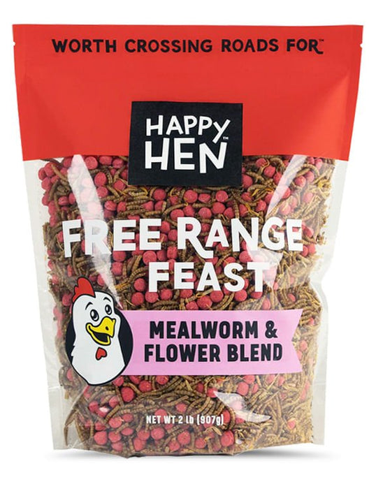 Happy Hen Free Range Feast Mealworm Blends for Chickens, 2 lb - Jeffers - Poultry Supplies > Poultry Supplies