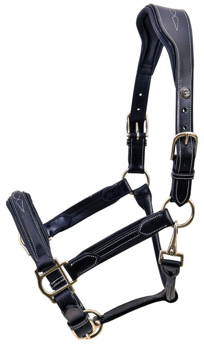 HDR Stress Free Fancy Stitch Leather Halter - Jeffers - Horse Supplies > Horse Tack > Horse Halters