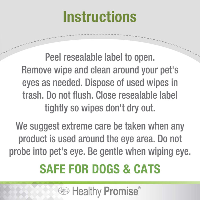 Healthy Promise Cat & Dog Eye Wipes, 35 ct - Jeffers - Animal Health & Wellness > Eye Care