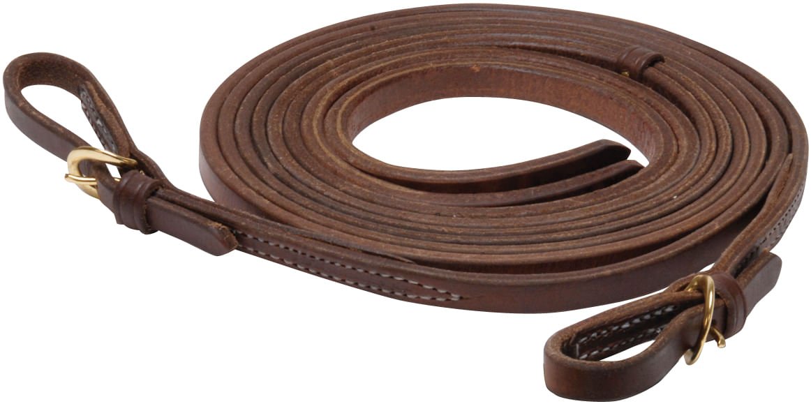 Heavy Oiled Hermann Oak Split Reins, Water Loop Ends - Jeffers - Horse Supplies > Horse Tack > Reins