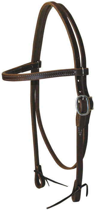 Heavy Oiled Leather Browband Headstall - Jeffers - Horse Supplies > Horse Tack > Bridles & Headstalls