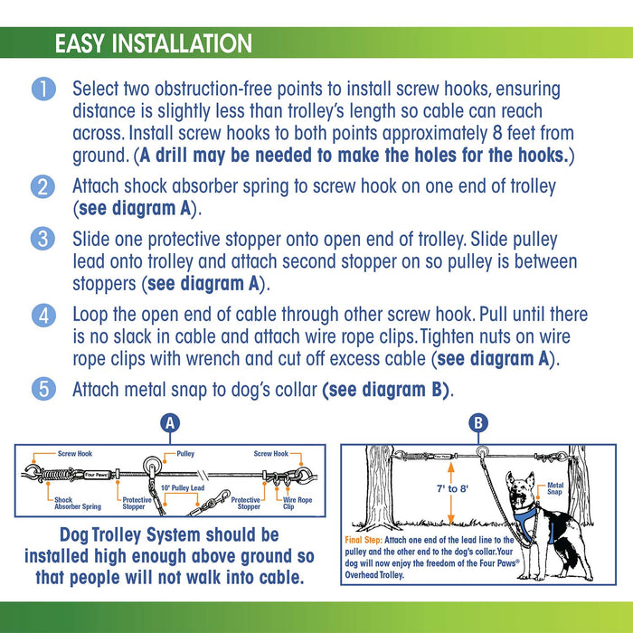 Heavy Weight Dog Tie Out Cable, Silver - Jeffers - Animal & Pet Supplies > Pet Containment Systems