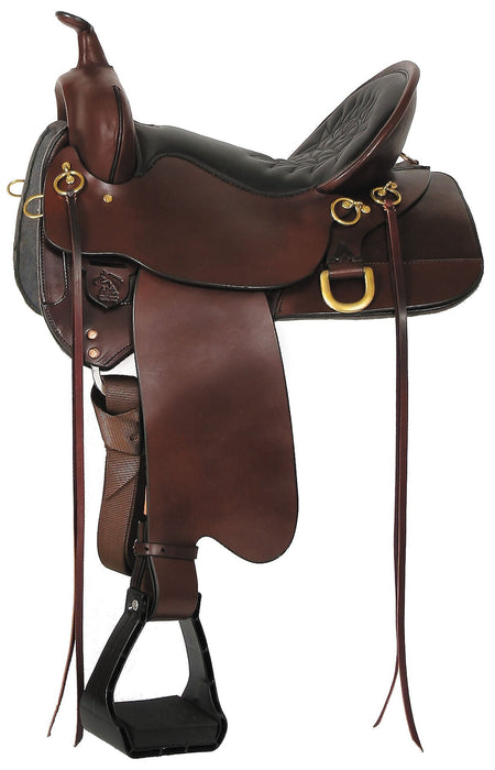 High Horse Custom Big Springs Trail Saddle, Wide, Walnut - Jeffers - Horse Supplies > Horse Tack > Saddles