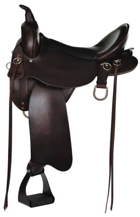 High Horse Little River Trail Saddle, Regular, Tobac - Jeffers - Horse Supplies > Horse Tack > Saddles